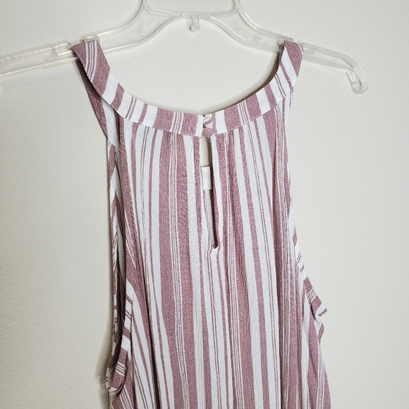 Torrid Pink & White Striped Halter High Neck Goddess Tank Top - Picture 6 of 8
